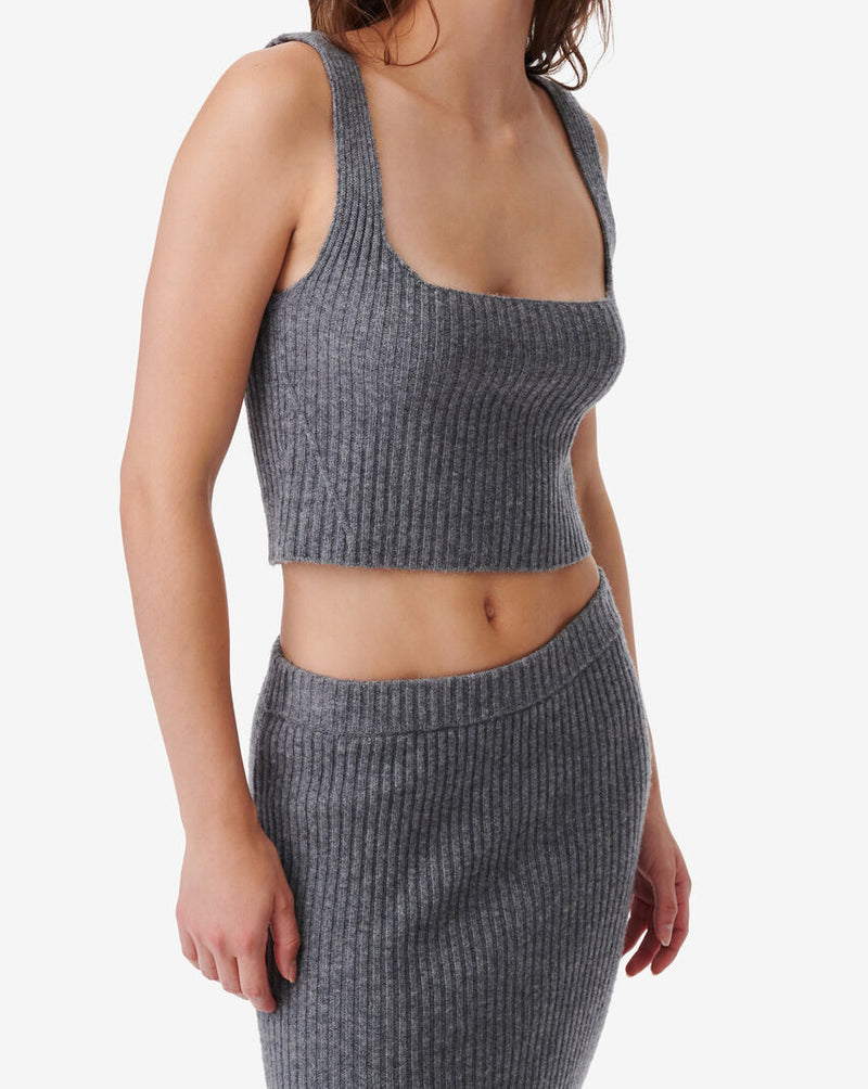 Top En Laine Cachemire Kiwa - Anthracite