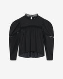 Top Dentelle Manches Longues Najale - Black