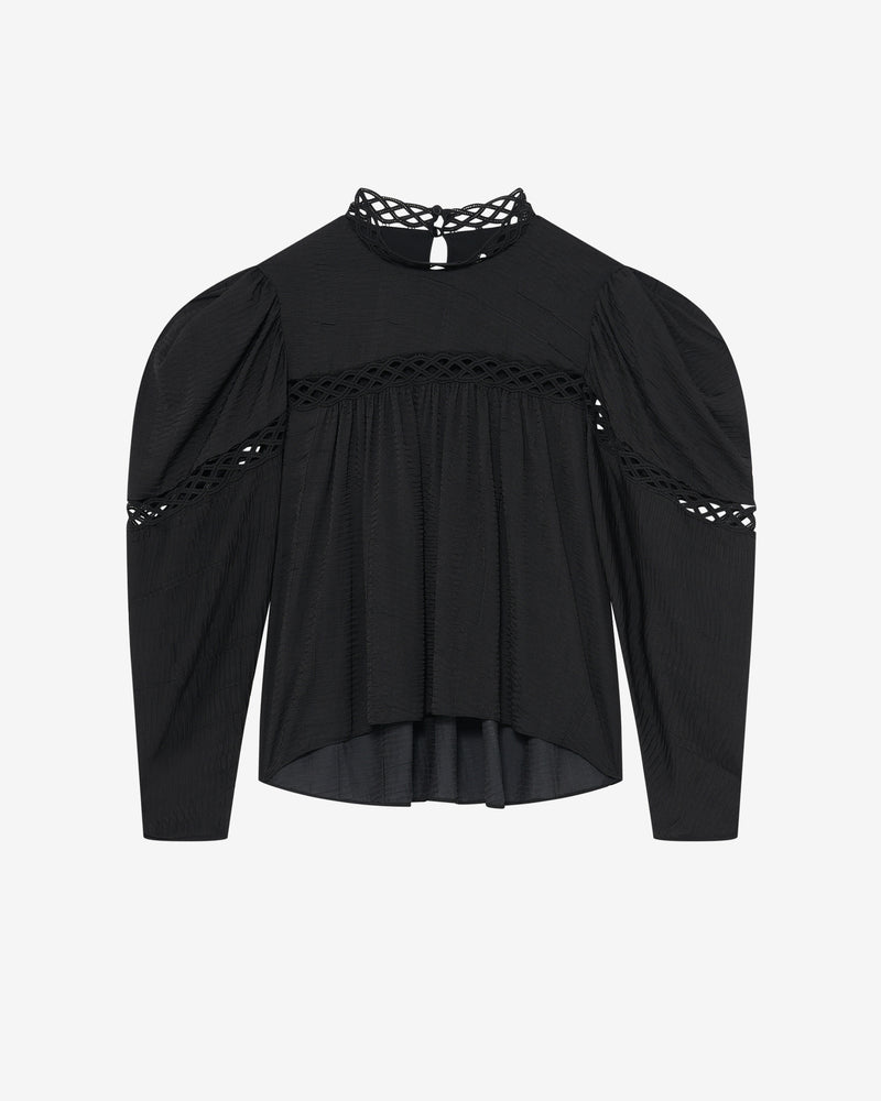 Top Dentelle Manches Longues Najale - Black