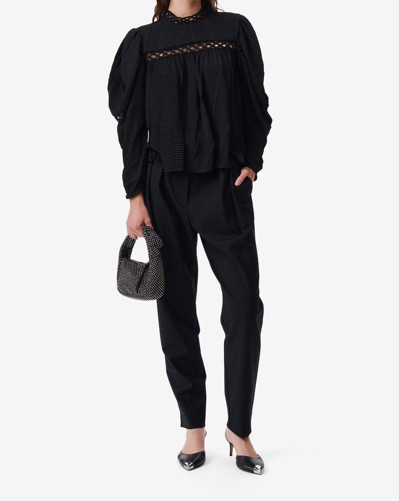 Top Dentelle Manches Longues Najale - Black