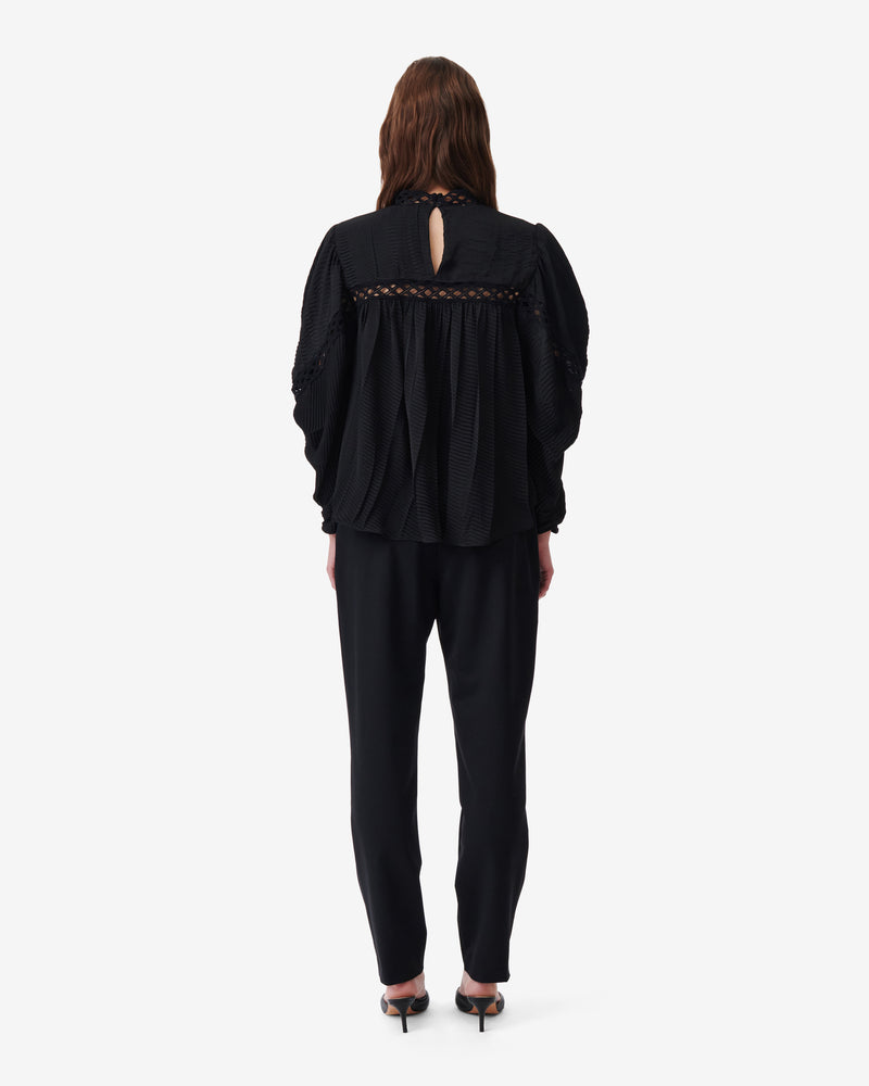 Top Dentelle Manches Longues Najale - Black