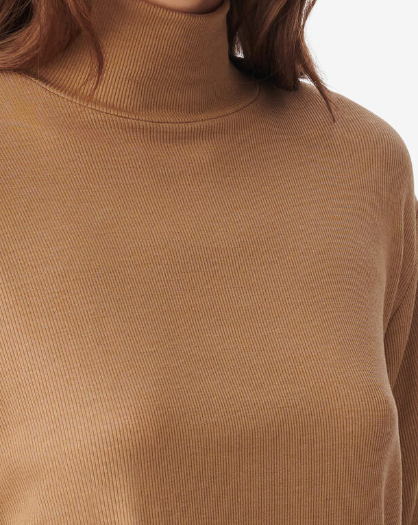 Top Col Montant À Découpe Palo - Caramel Coffee