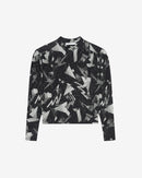 Top Imprimé Yolani - Black/Silver