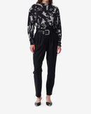 Top Imprimé Yolani - Black/Silver