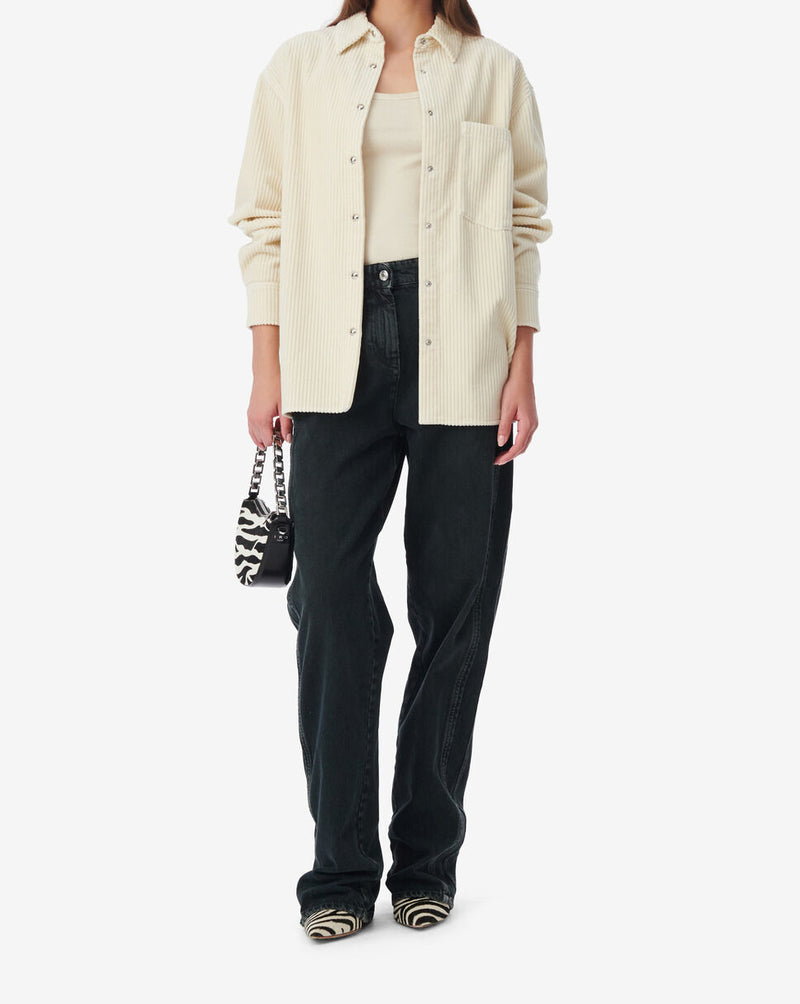 Chemise En Velours Côtelé Jalini - Ecru