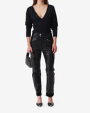 Top Col V À Découpe Jenio - Black