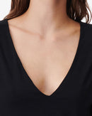 Top Col V À Découpe Jenio - Black