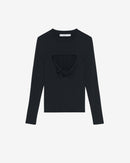 T-Shirt Col Rond Torsadé Joyce - Black