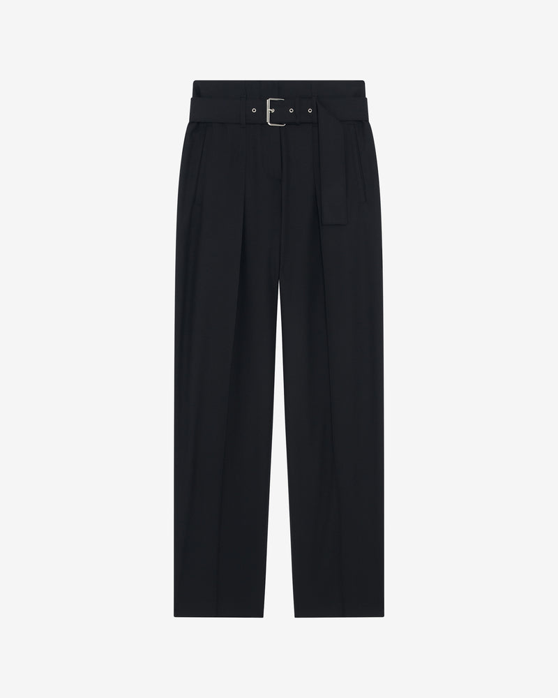 Pantalón Carrot De Lana Benet - Negro