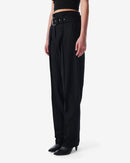 Pantalón Carrot De Lana Benet - Negro