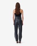 Pantalon Carotte En Cuir Bratis - Anthracite