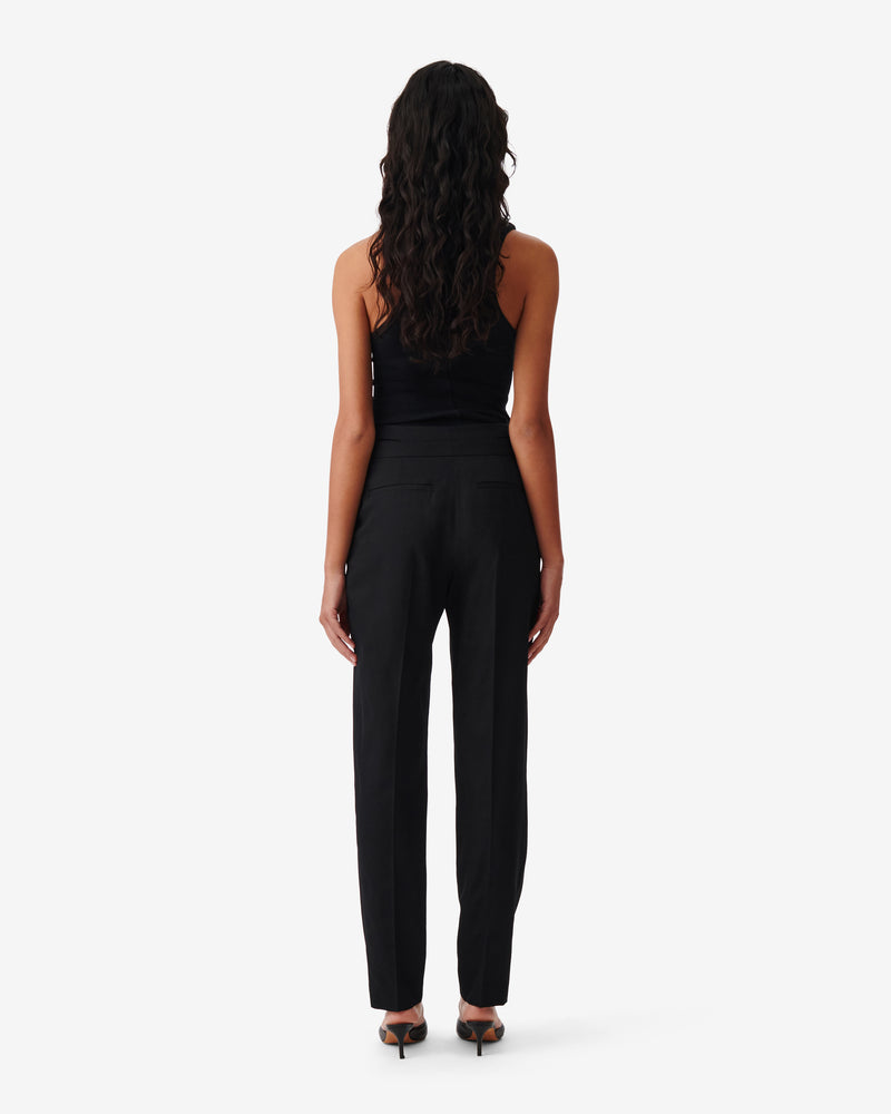 Pantalon Taille Haute Luada - Black Lurex