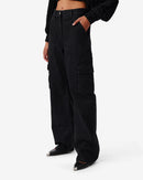 Jean Cargo Mait - Black/Strass