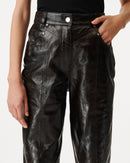 Pantalon En Cuir Maray - Black - Femme