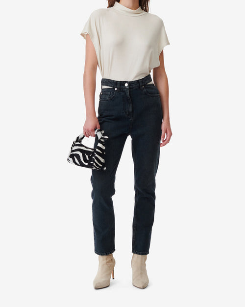 Jean Slim À Découpes Touro - Blue Black Used