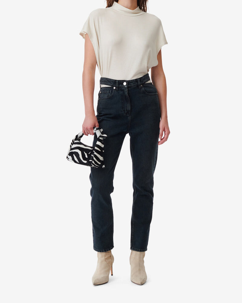 Jean Slim À Découpes Touro - Blue Black Used