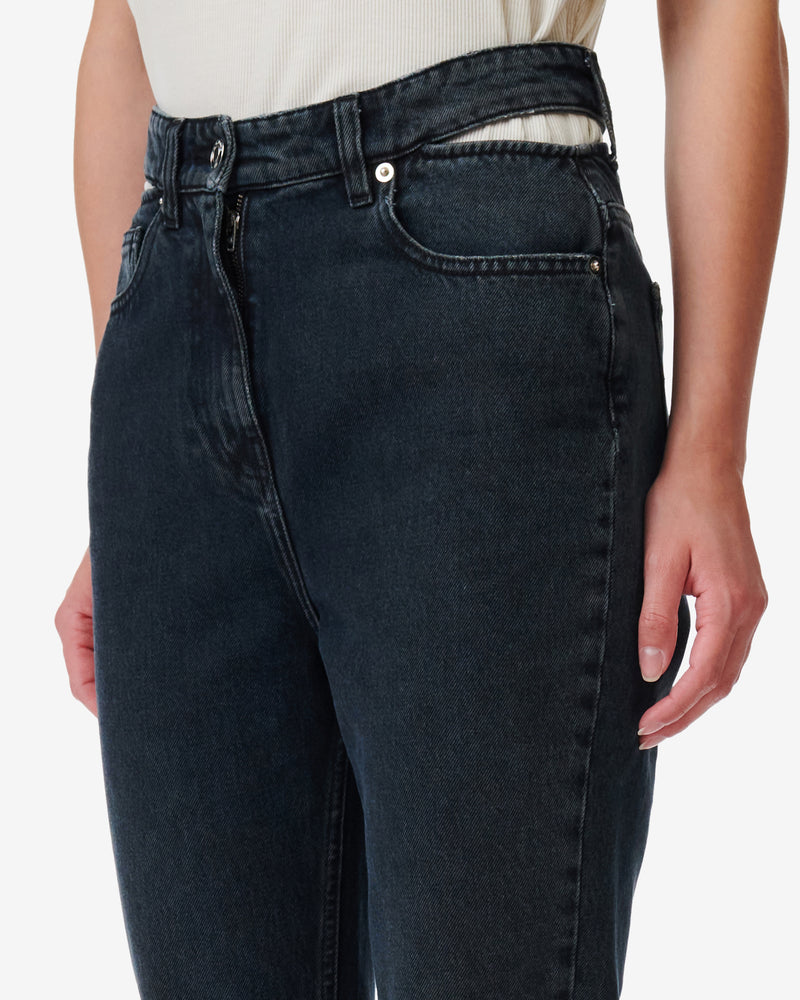 Jean Slim À Découpes Touro - Blue Black Used