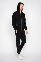Zip-up Top - Black - Men