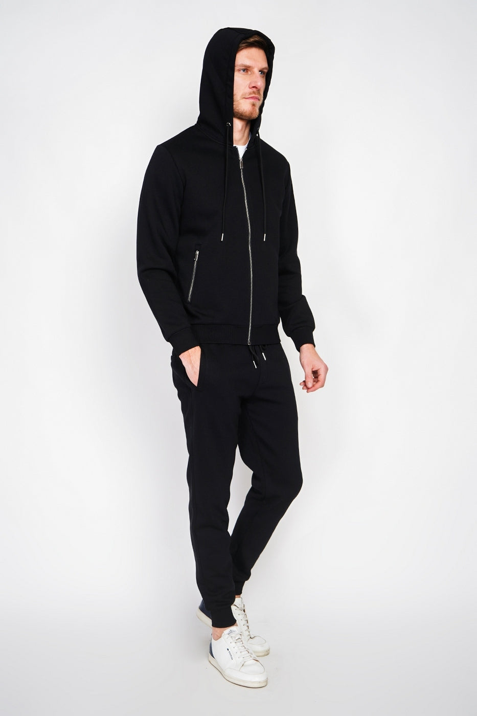 Zip-up Top - Black - Men