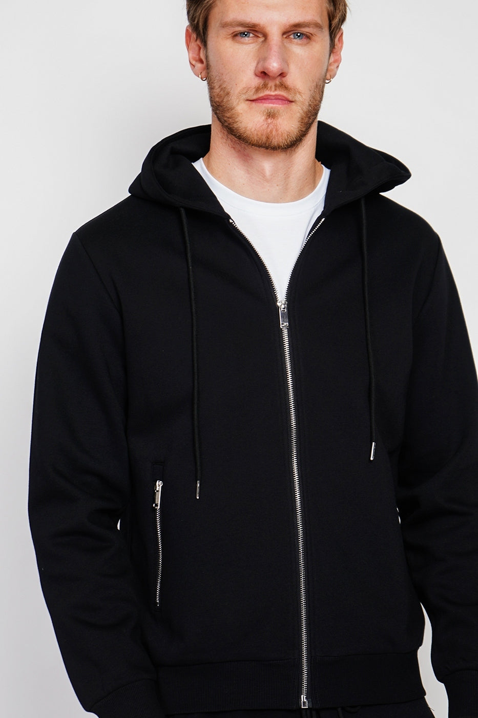 Zip-up Top - Black - Men