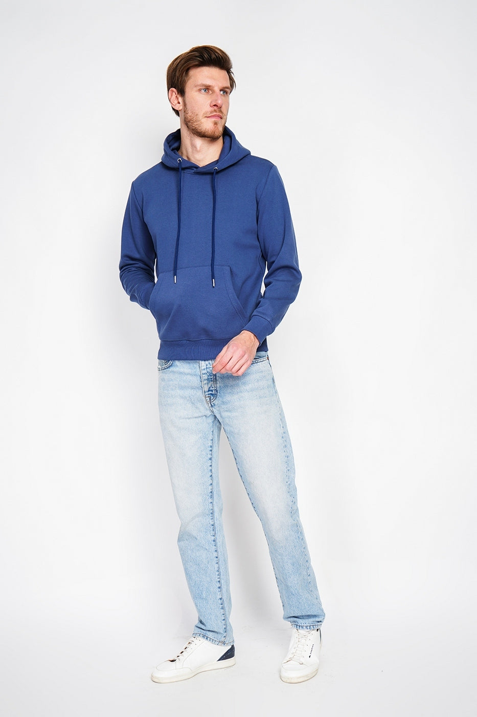 Sweat À Capuche – Bleu Jeans – Homme