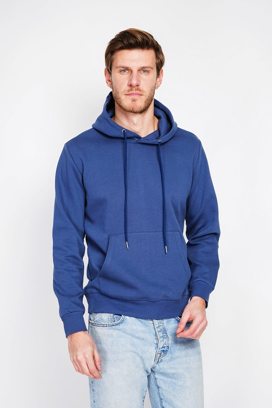 Sweat À Capuche – Bleu Jeans – Homme