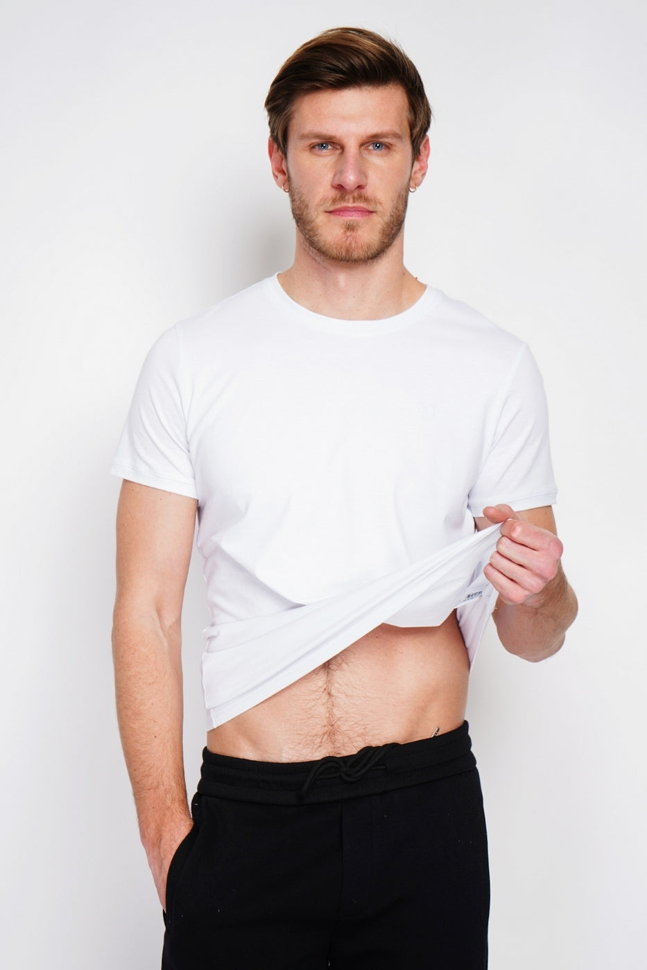 Camiseta de cuello redondo – Blanca – Hombre