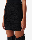 Jupe Courte Léopard Annick - Shiny Black