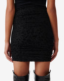 Jupe Courte Léopard Annick - Shiny Black