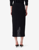 Jupe Longue Asymétrique Cinder - Black Metallic