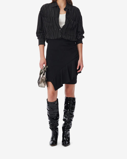 Jupe Courte Volantée Clea - Black