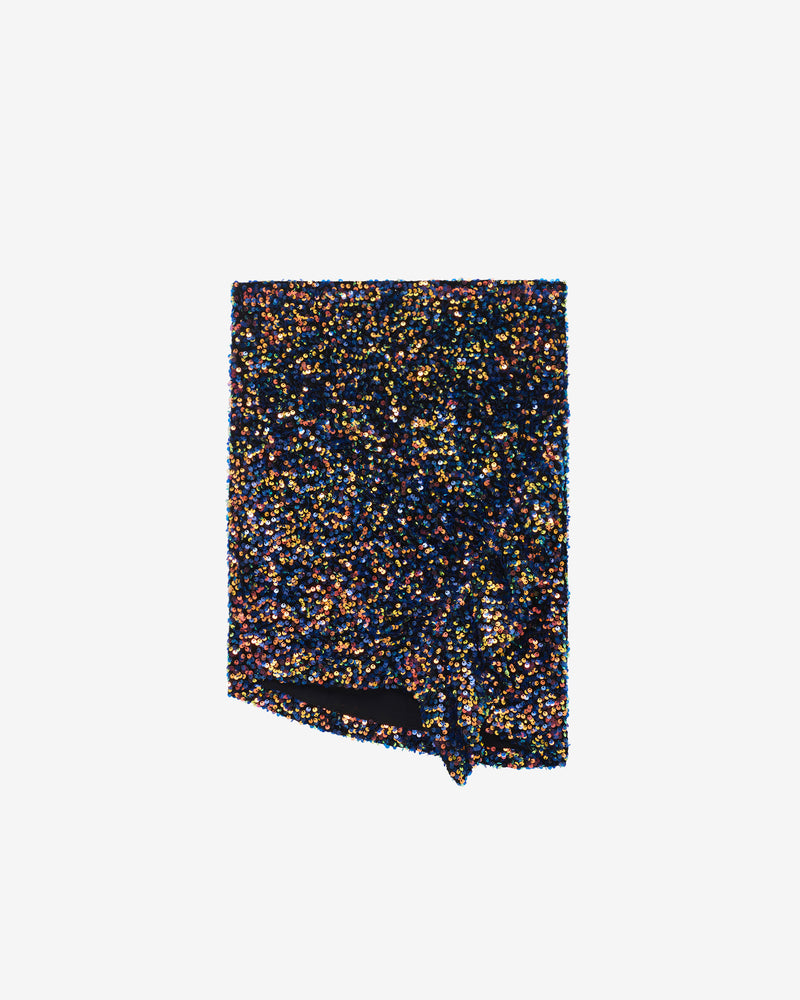 Jupe Courte À Sequins Dasia - Shiny Blue Multico