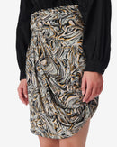 Jupe En Soie Imprimée Fazzia - Beige Multico