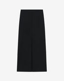 Falda larga Isice de lana - Negro
