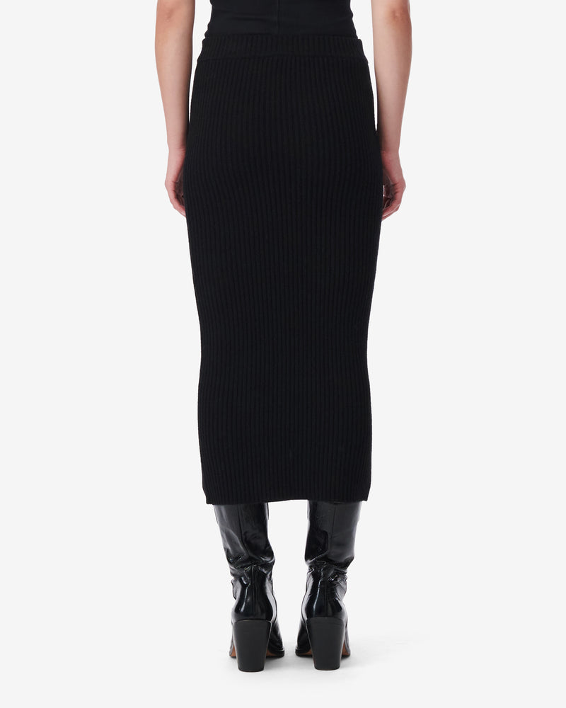 Jupe Tube En Laine Cachemire Kenlo - Black