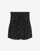 Jupe Courte À Pois Riham - Black/Gold