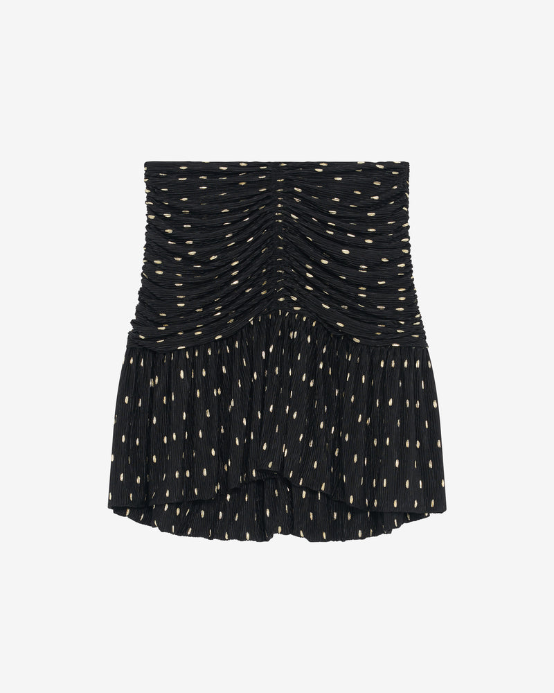 Jupe Courte À Pois Riham - Black/Gold