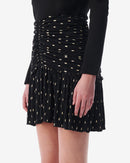 Jupe Courte À Pois Riham - Black/Gold