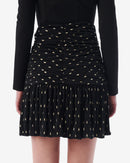 Jupe Courte À Pois Riham - Black/Gold