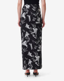 Falda larga con estampado Yuki Galaxy - Negro/Plata