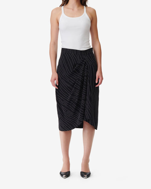 Jupe Midi À Studs Zima - Black