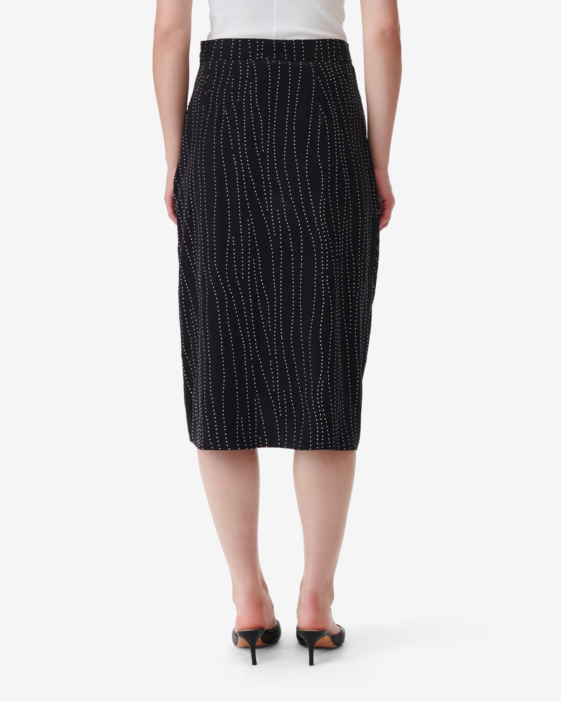 Jupe Midi À Studs Zima - Black