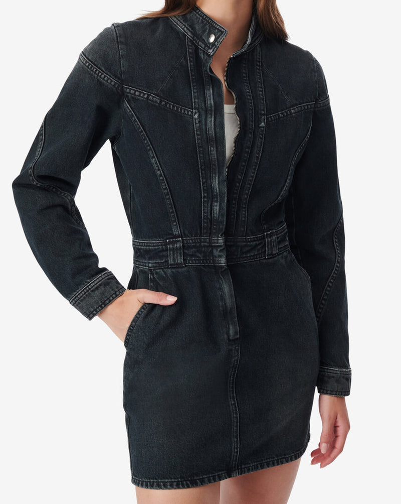 Darwin Dress - Blue Black Used