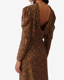 Robe Midi Léopard Elyane - Black/Camel