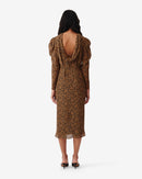 Robe Midi Léopard Elyane - Black/Camel