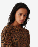 Robe Midi Léopard Elyane - Black/Camel