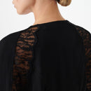 Robe Col V En Dentelle Furia - Black - Femme