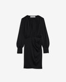 Robe Drapée Col Rond Gwenda - Black - Femme