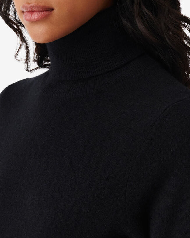 Robe Col Roulé En Cachemire Isao - Black