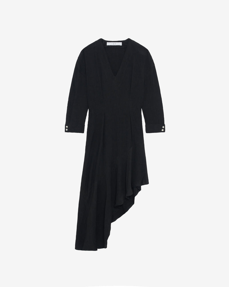 Robe Longue Asymétrique Izae - Black